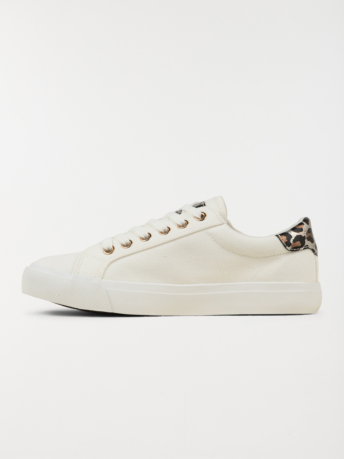 Tennis toile col léopard femme (36-41)