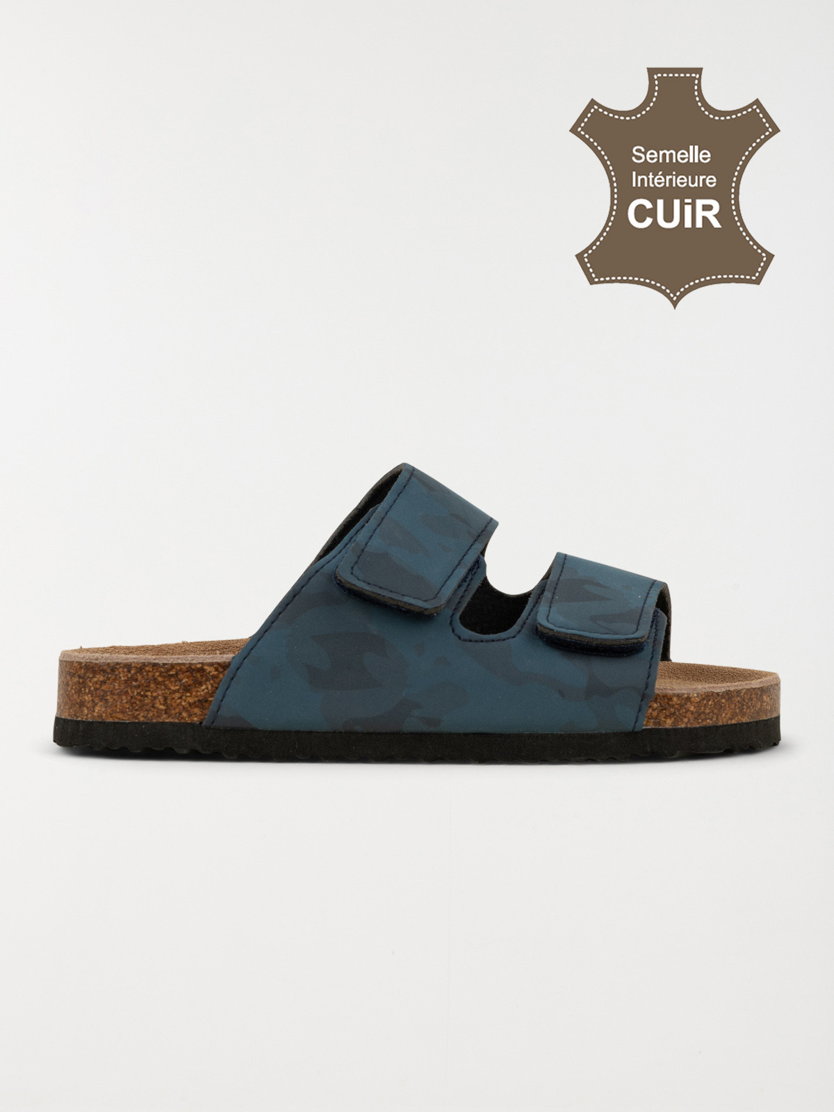 Mules coloris navy garçon (31-39)