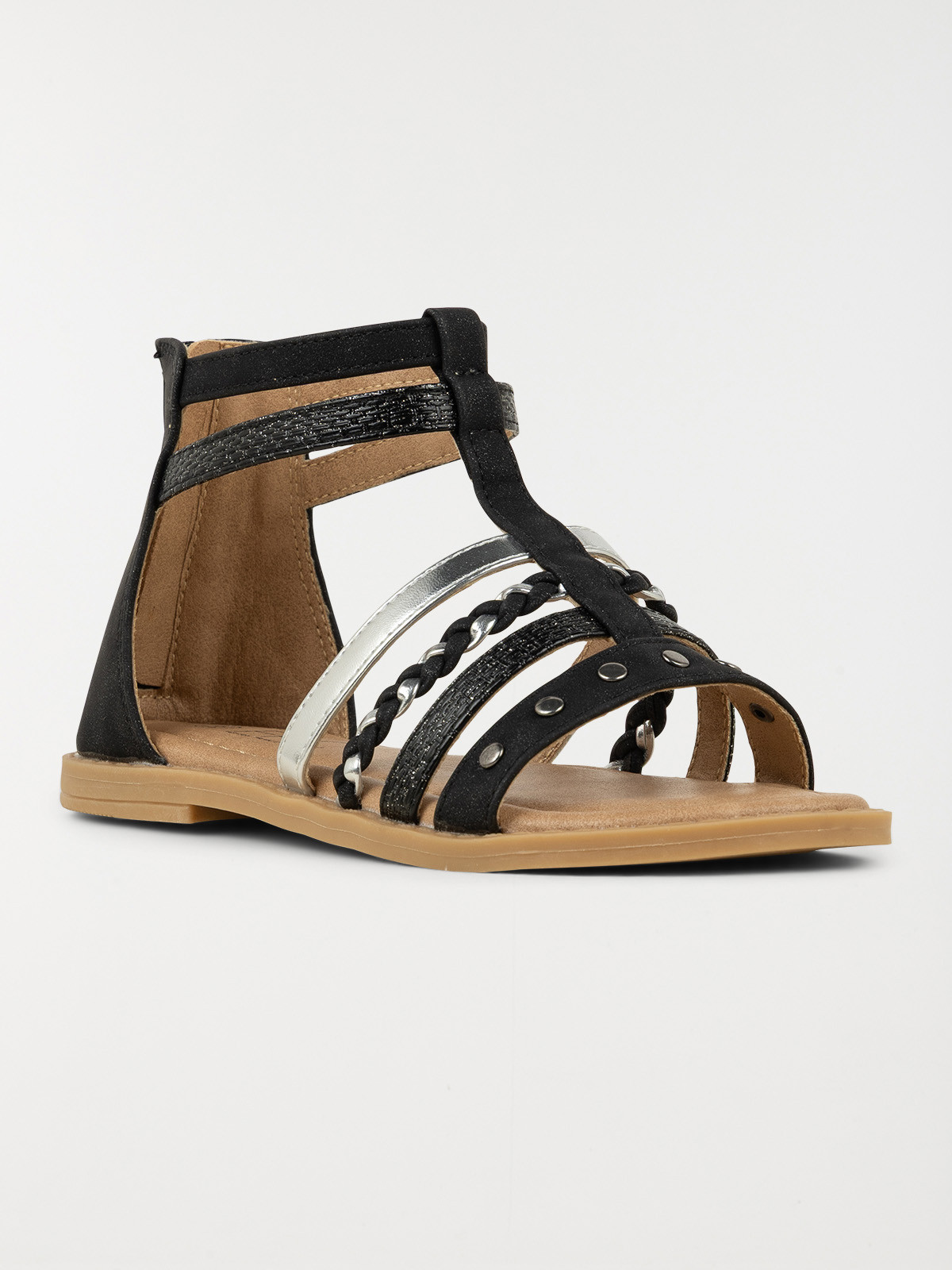 Sandales montantes noires fille (31-36)