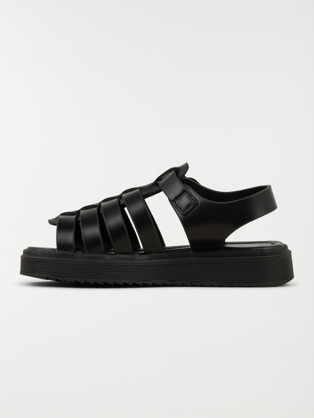 Sandale noire plateforme fille (31-36)