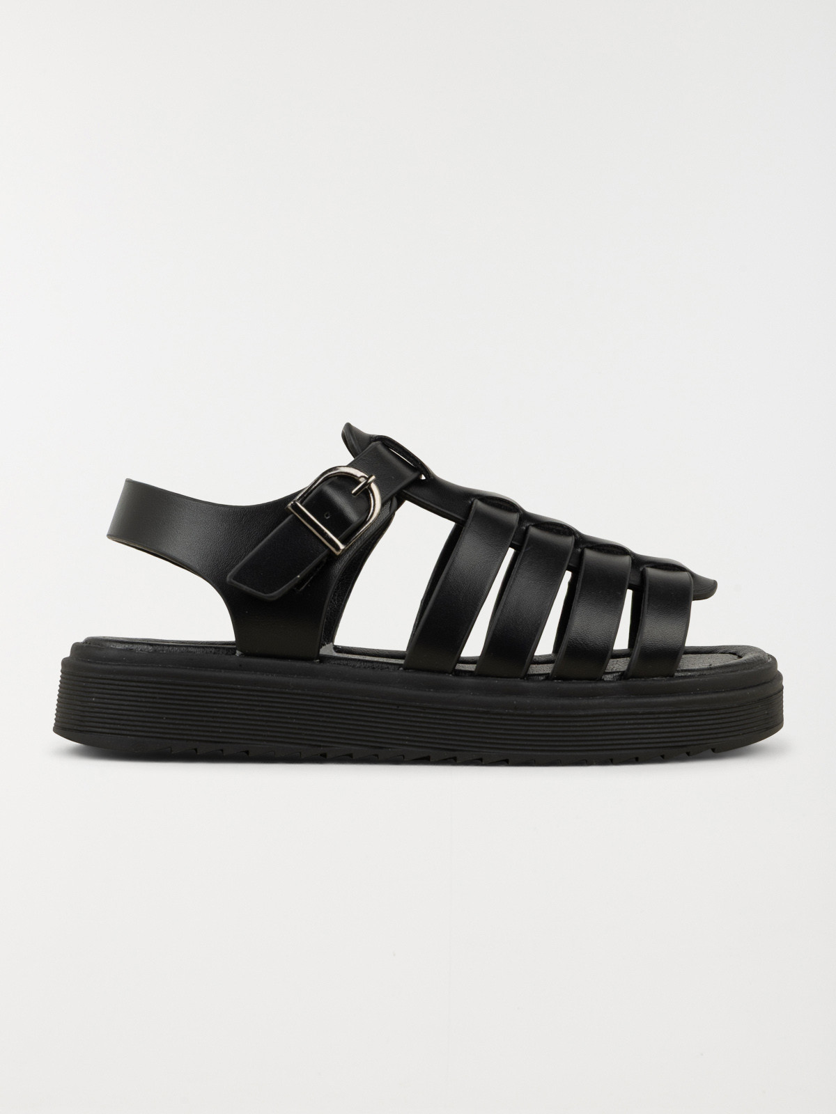 Sandale noire plateforme fille (31-36)
