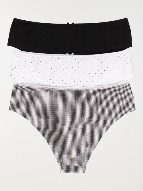 Lot 3 shorties femme noir (34-48)