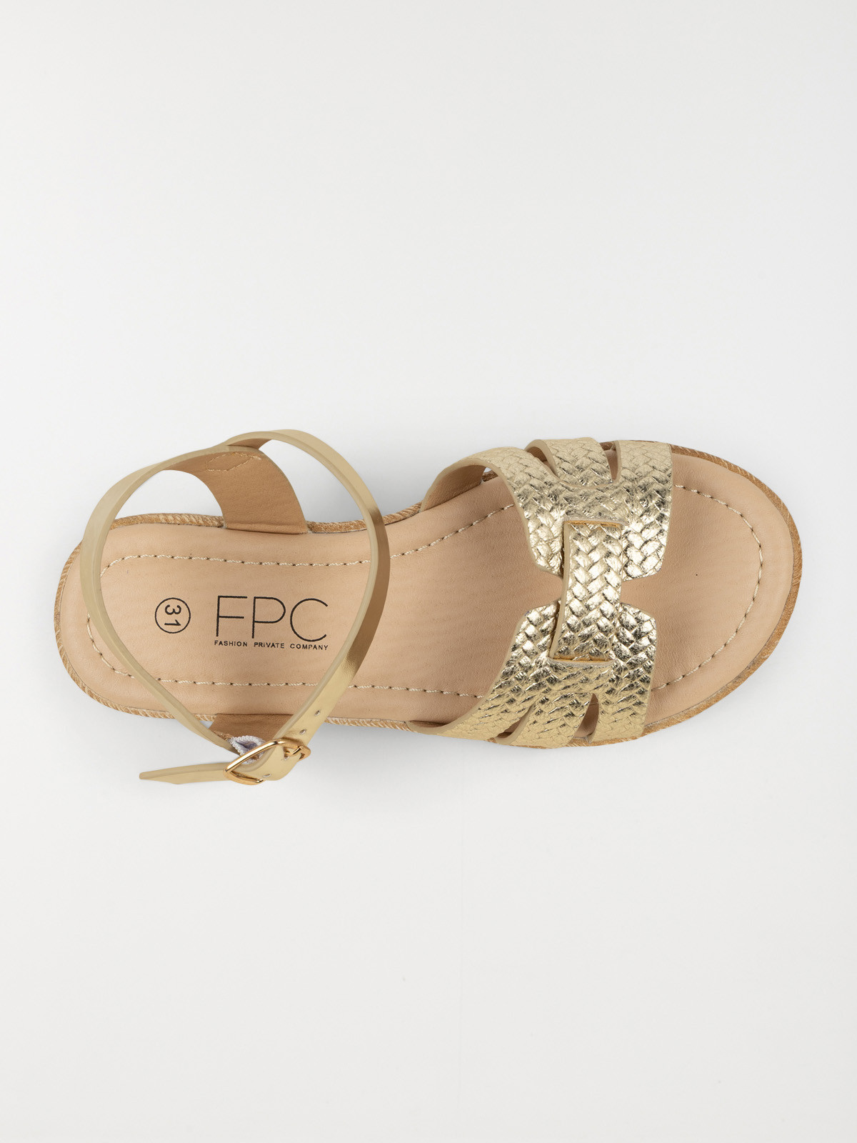 Sandales fille coloris doré (31-35)