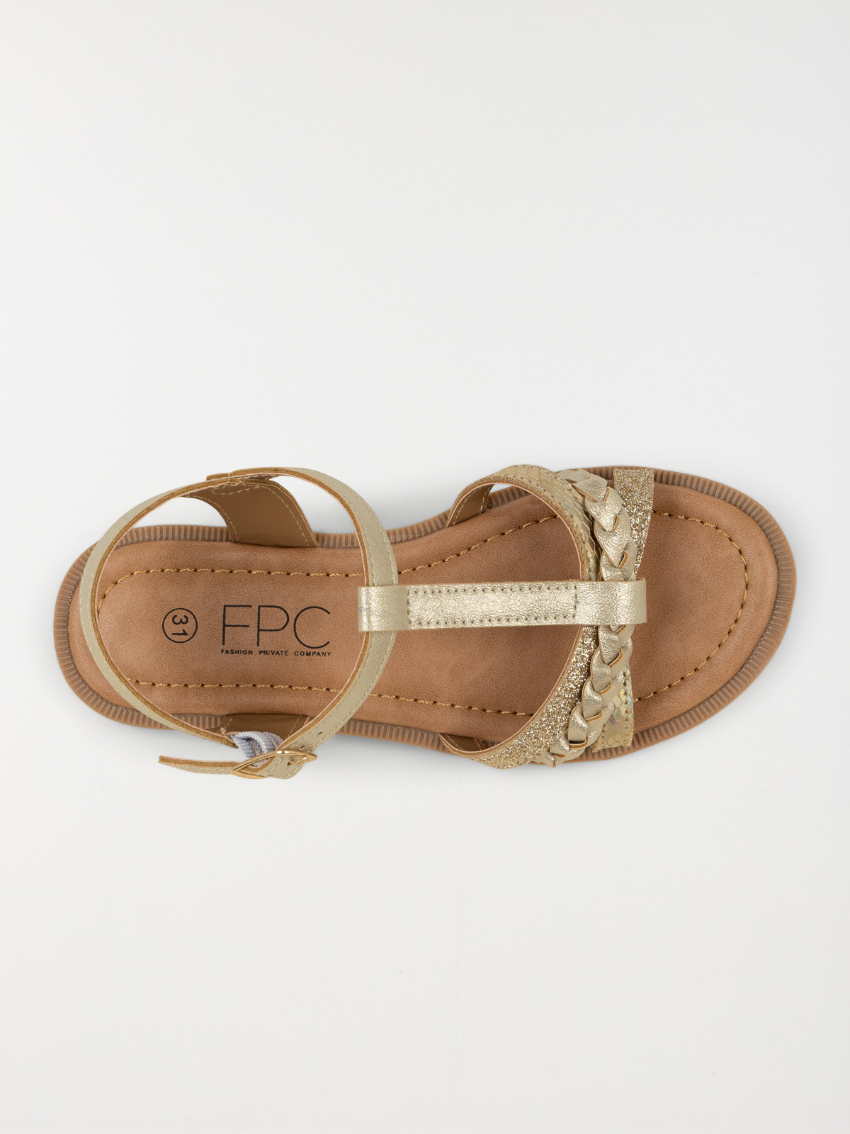 Sandales coloris doré fille (31-36)