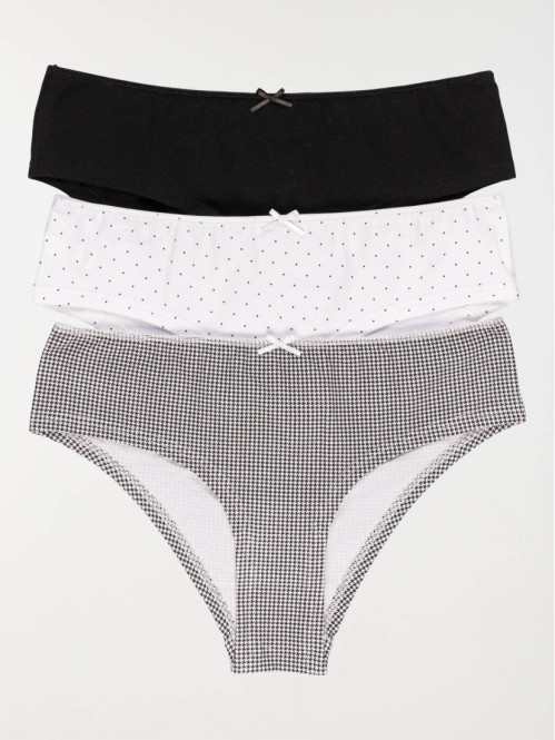 Lot 3 shorties femme noir (34-48)