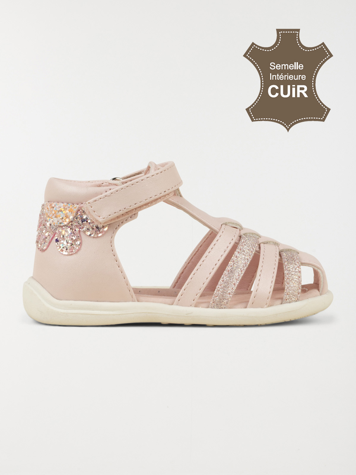 Sandales fermées roses fille (18-23)