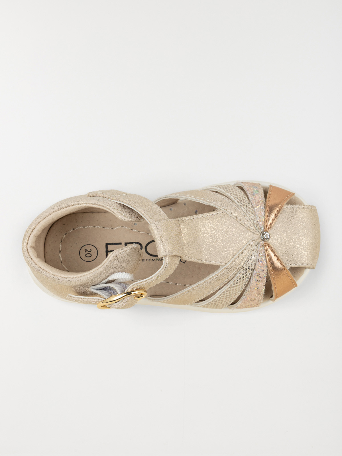 Sandales fille à boucle dorées (18-23)