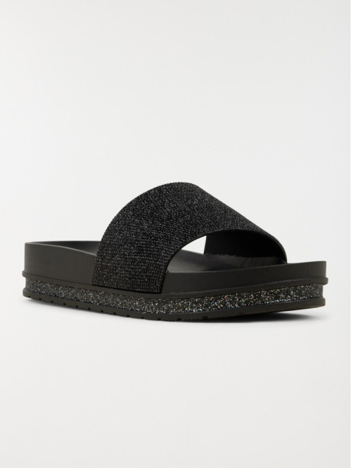 Claquette strass noire...