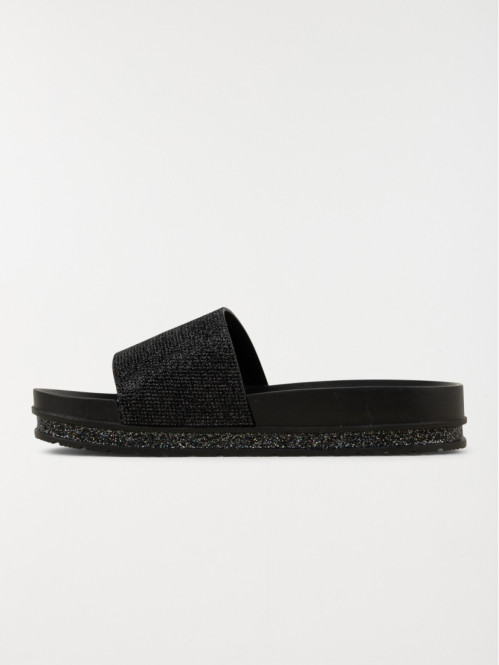 Claquette strass noire...