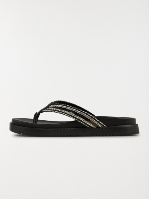 Tong strass coloris noir...