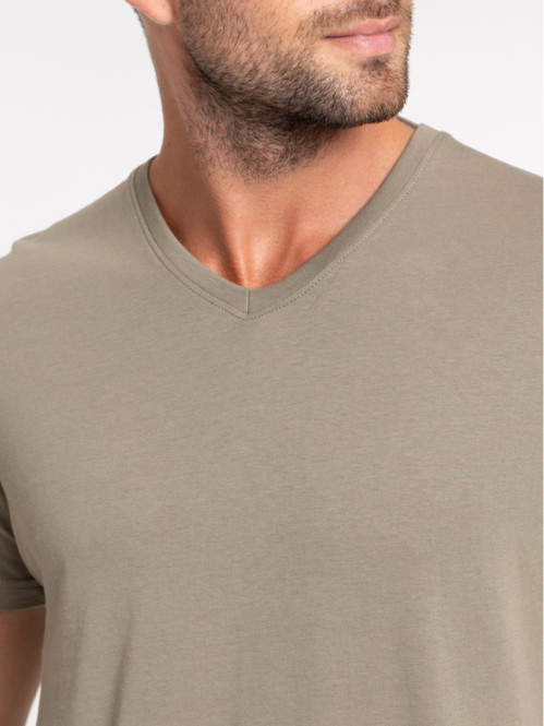 Tee-shirt tilleul col V homme