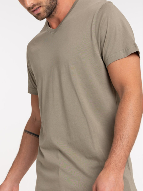 Tee-shirt tilleul col V homme