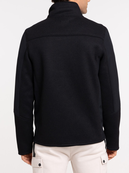 Sweat zippé noir homme