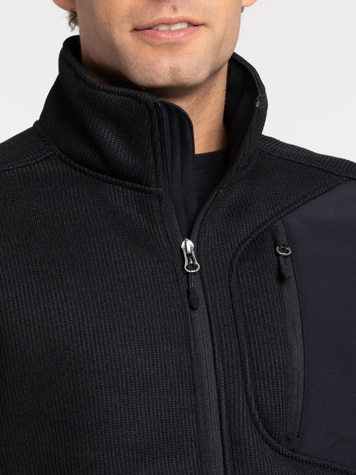 Sweat zippé noir homme