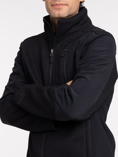 Sweat zippé noir homme