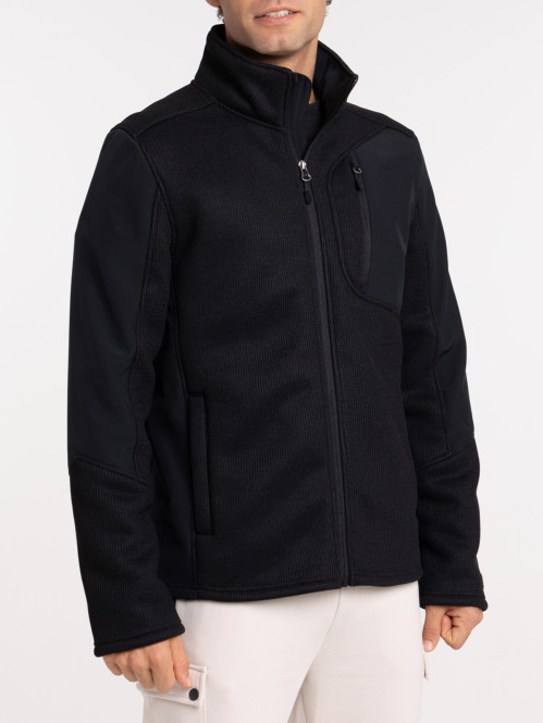 Sweat zippé noir homme