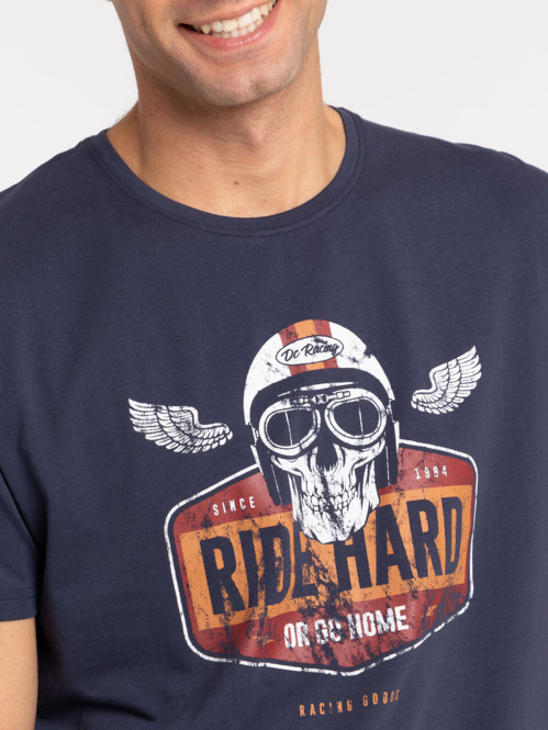 T-shirt navy used motif...