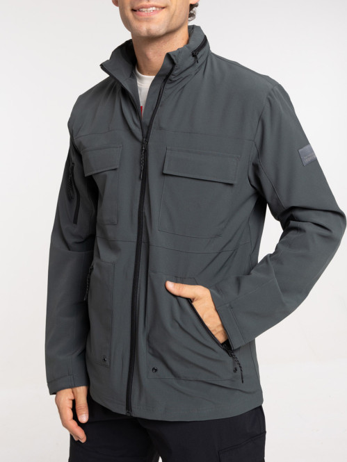 Blouson multipoches gris...