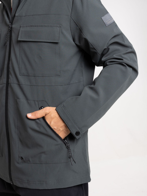 Blouson multipoches gris...