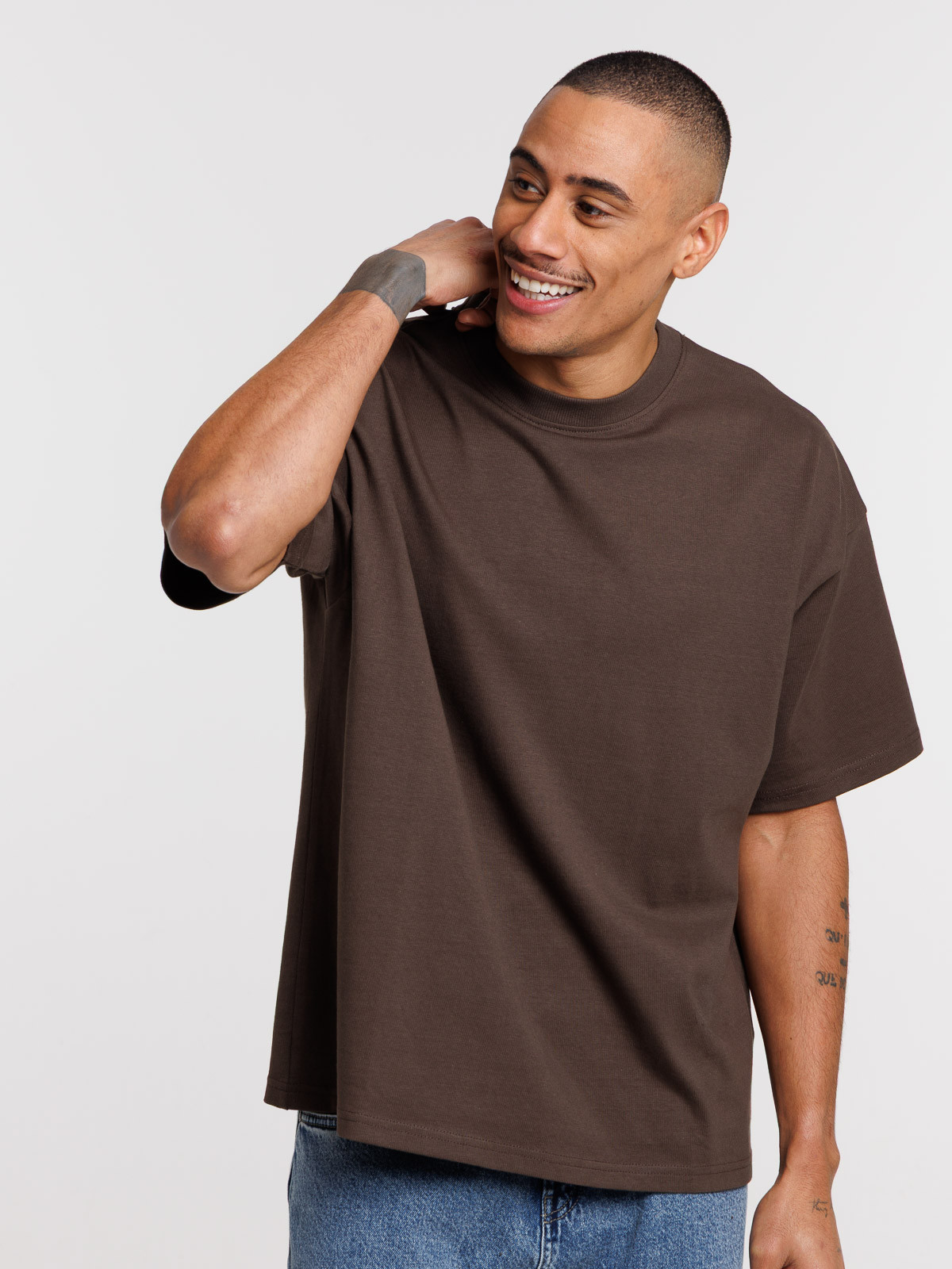 T-shirt uni col rond homme