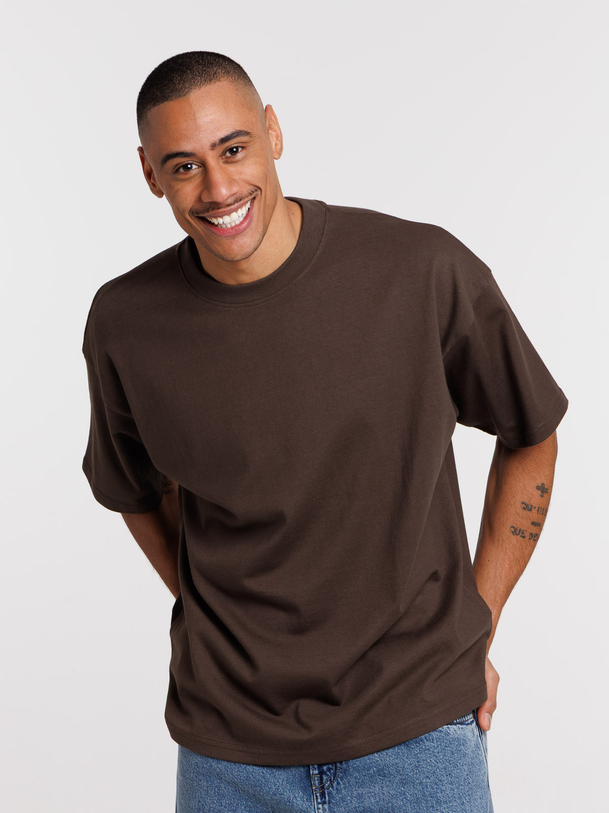 T-shirt uni col rond homme