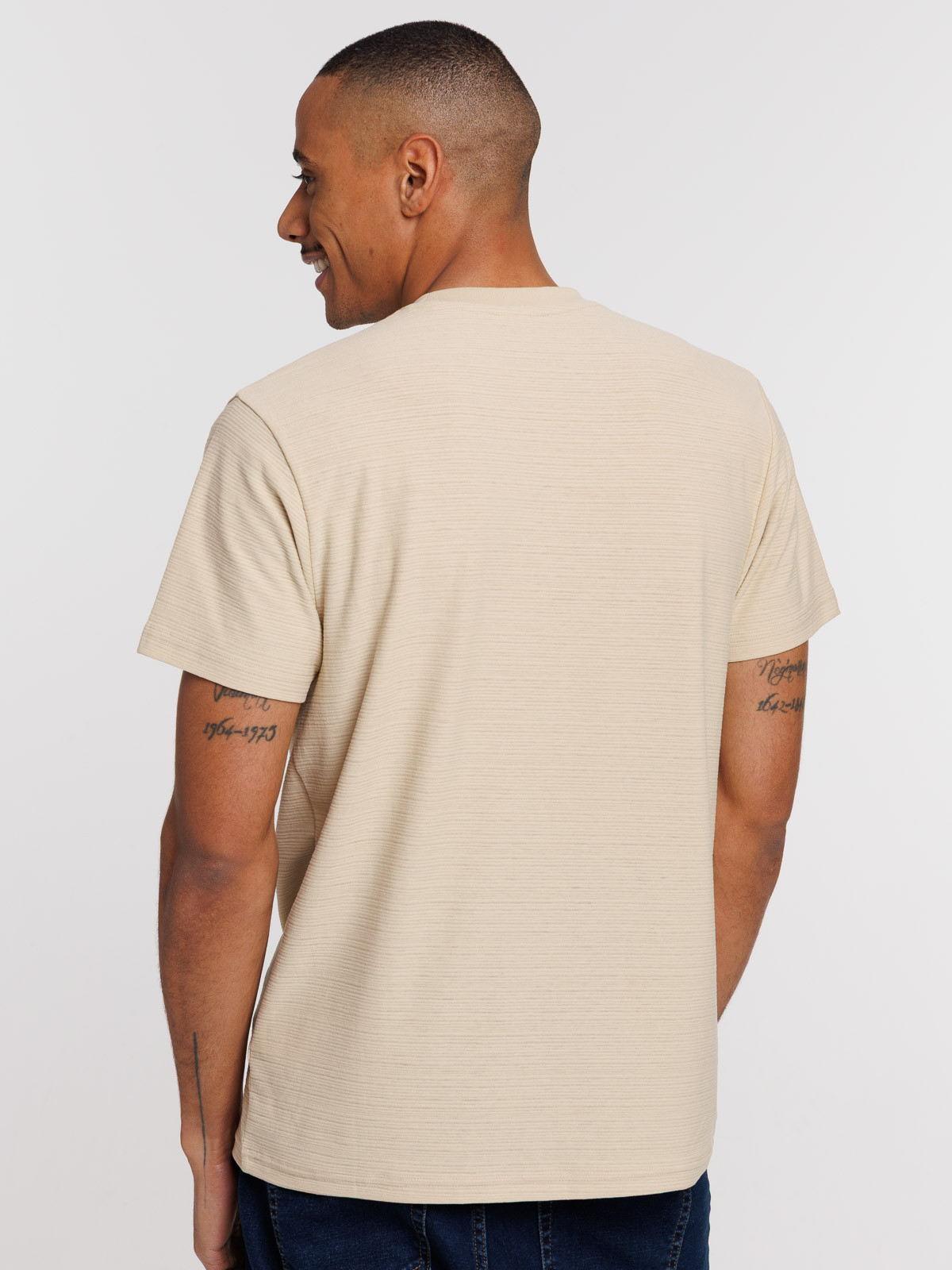 T-shirt uni col rond homme