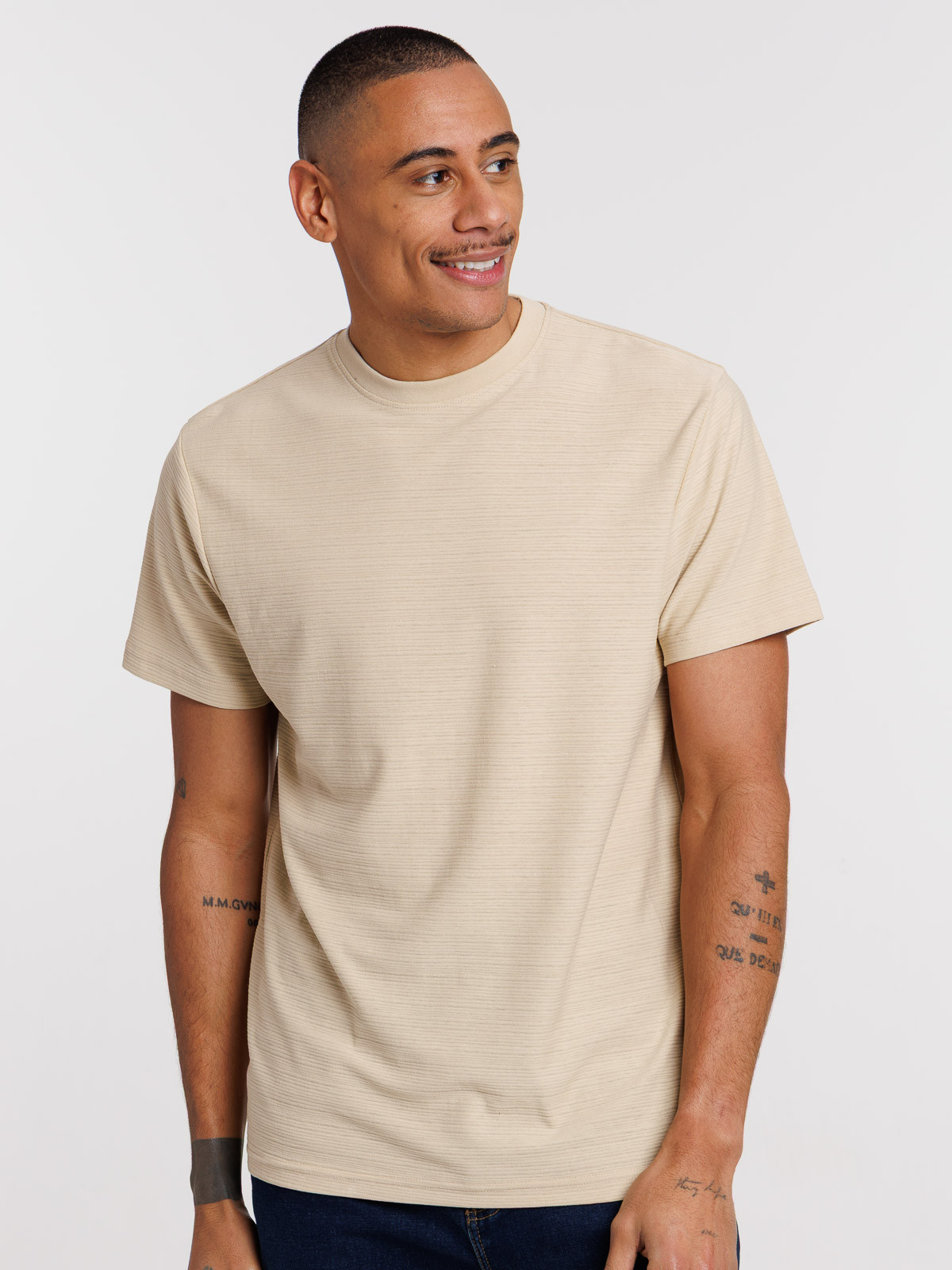 T-shirt uni col rond homme