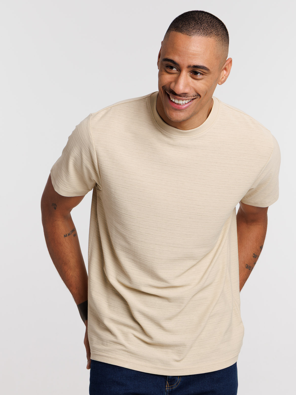 T-shirt uni col rond homme