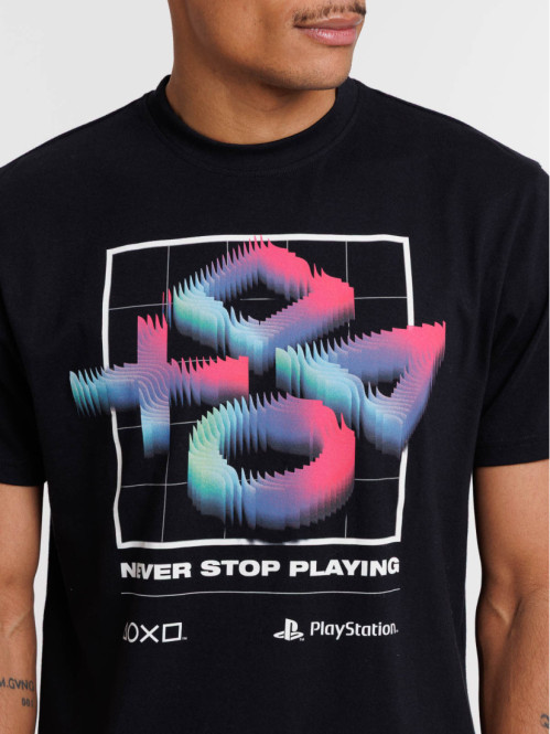 T-shirt imprimé noir homme