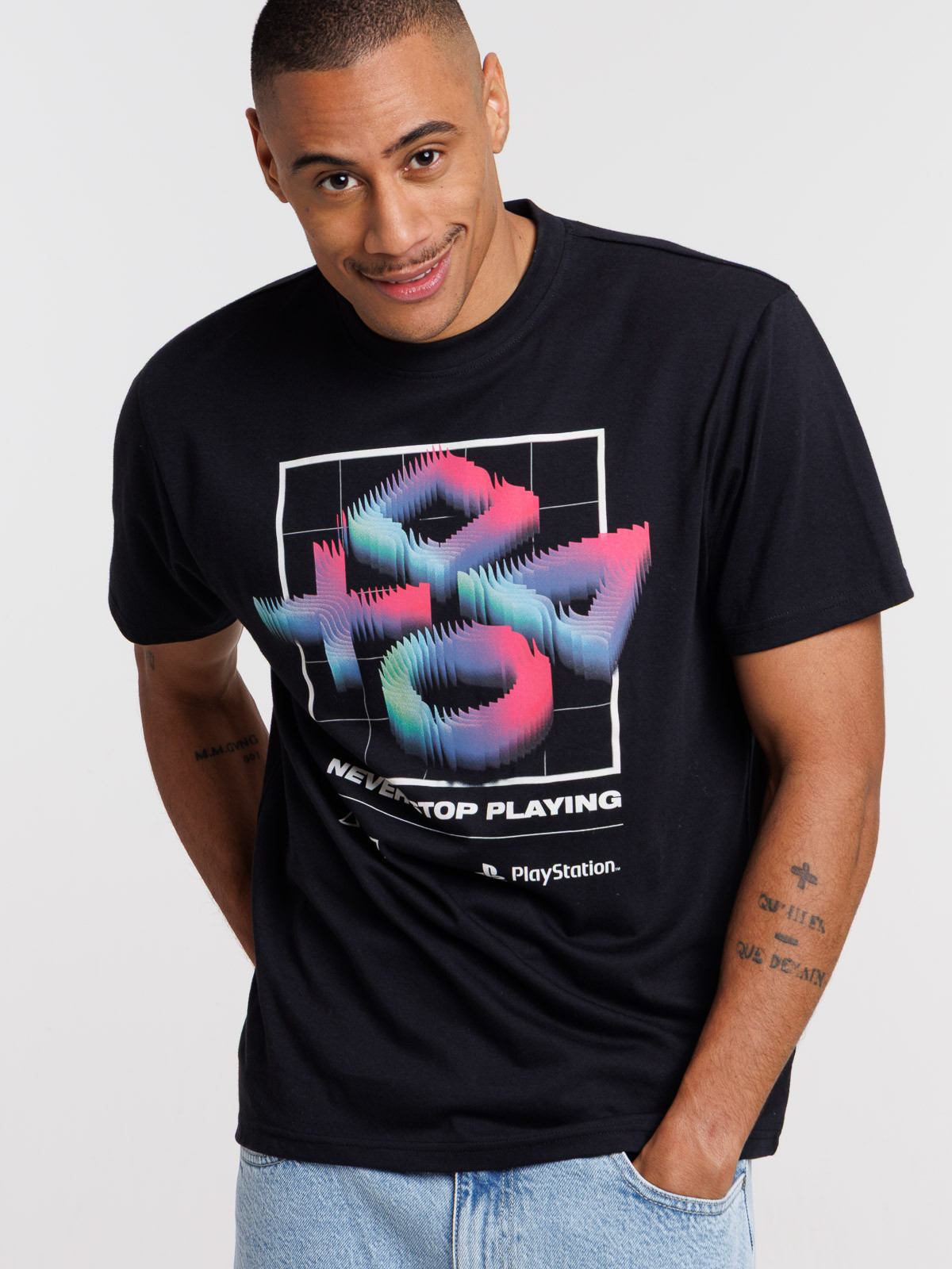 T-shirt imprimé noir homme