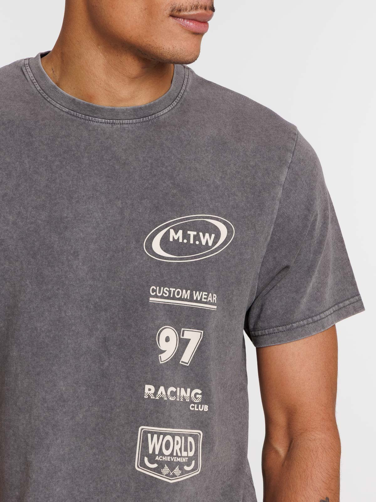 T-shirt imprimé col rond homme