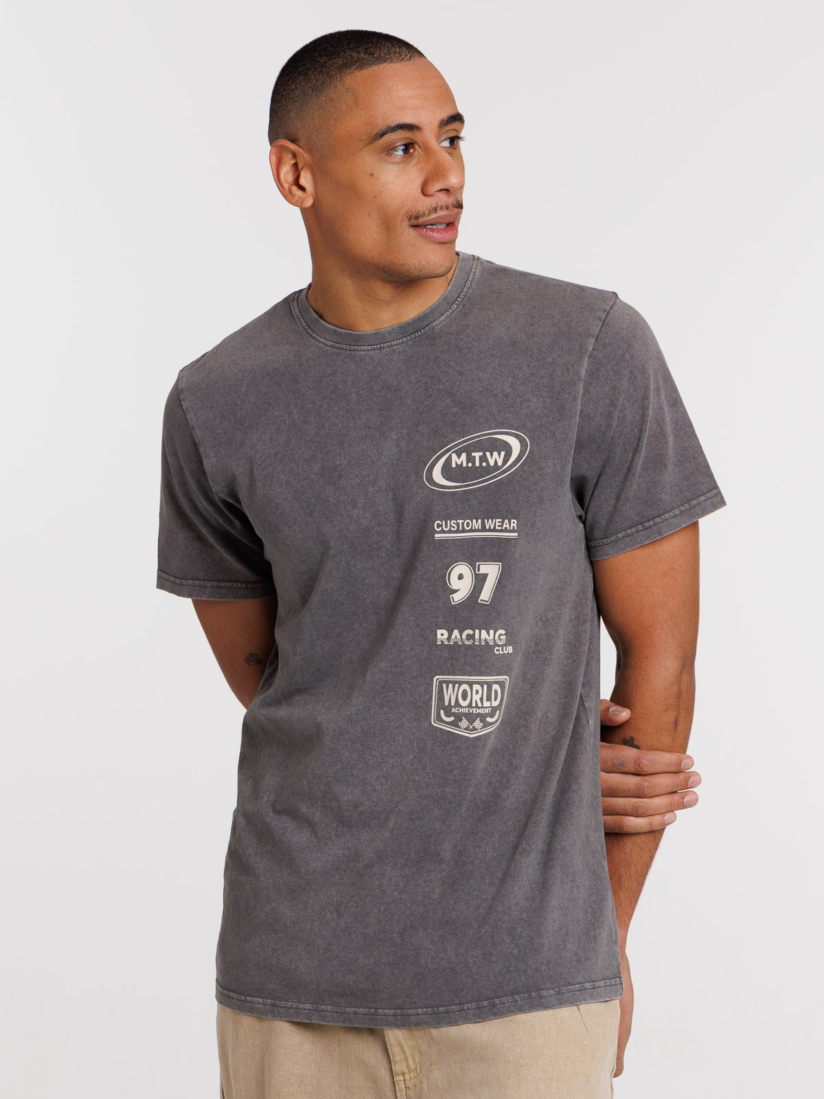 T-shirt imprimé col rond homme