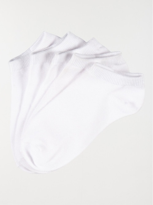 Lot 5 paires socquettes blanches garçon