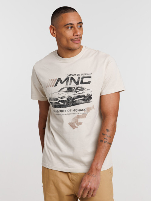 T-shirt motif voiture homme