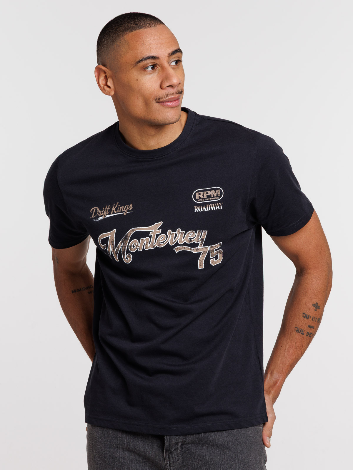 T-shirt imprimé col rond homme