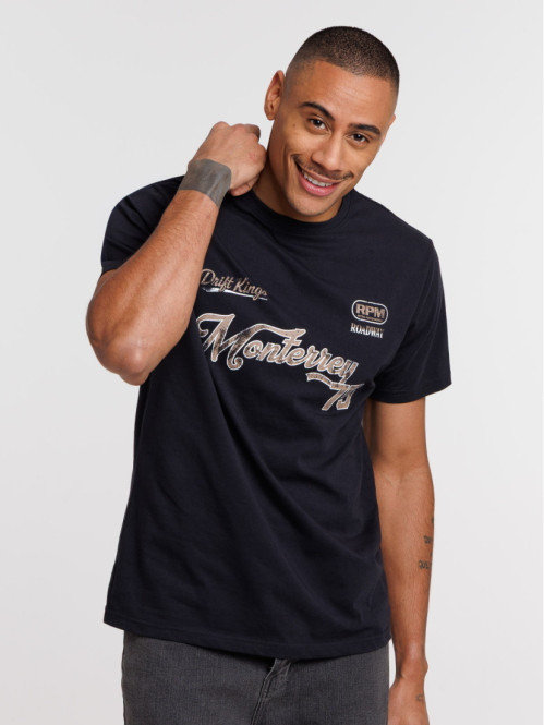 T-shirt imprimé col rond homme