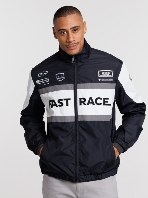 Blouson zippé col montant...