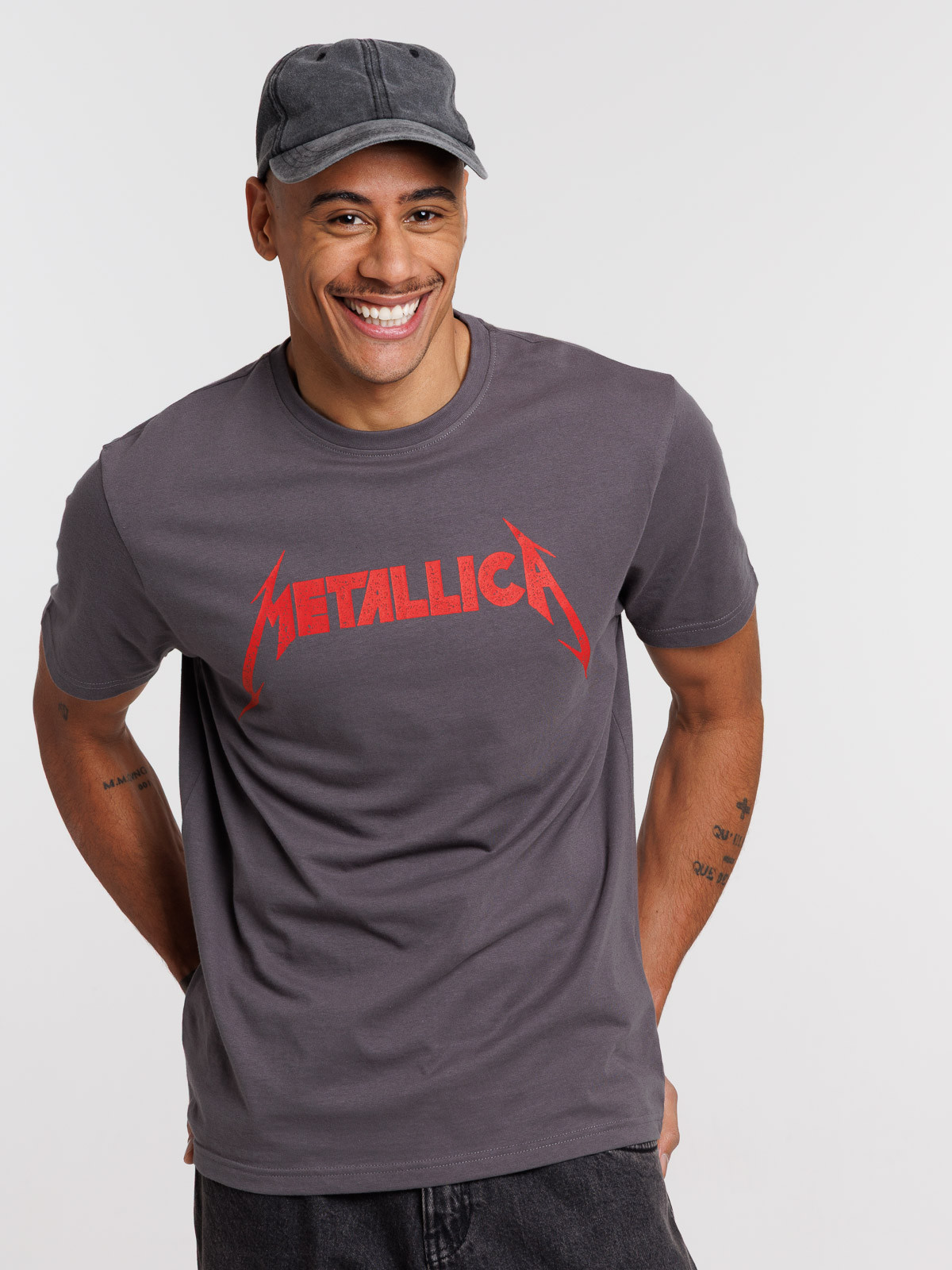 T-shirt Metallica gris anthracite homme