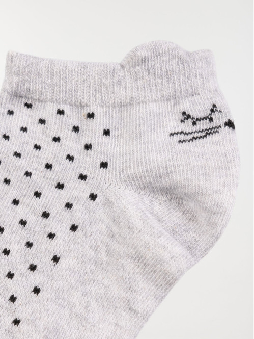 Lot 3 paires chaussettes chat femme