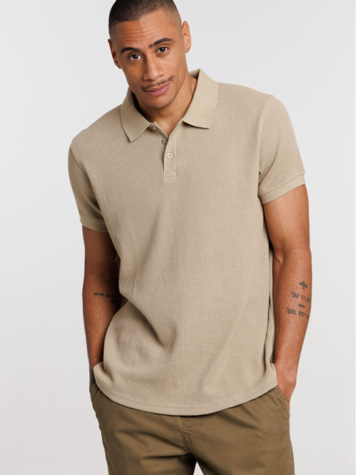 Polo coloris taupe homme