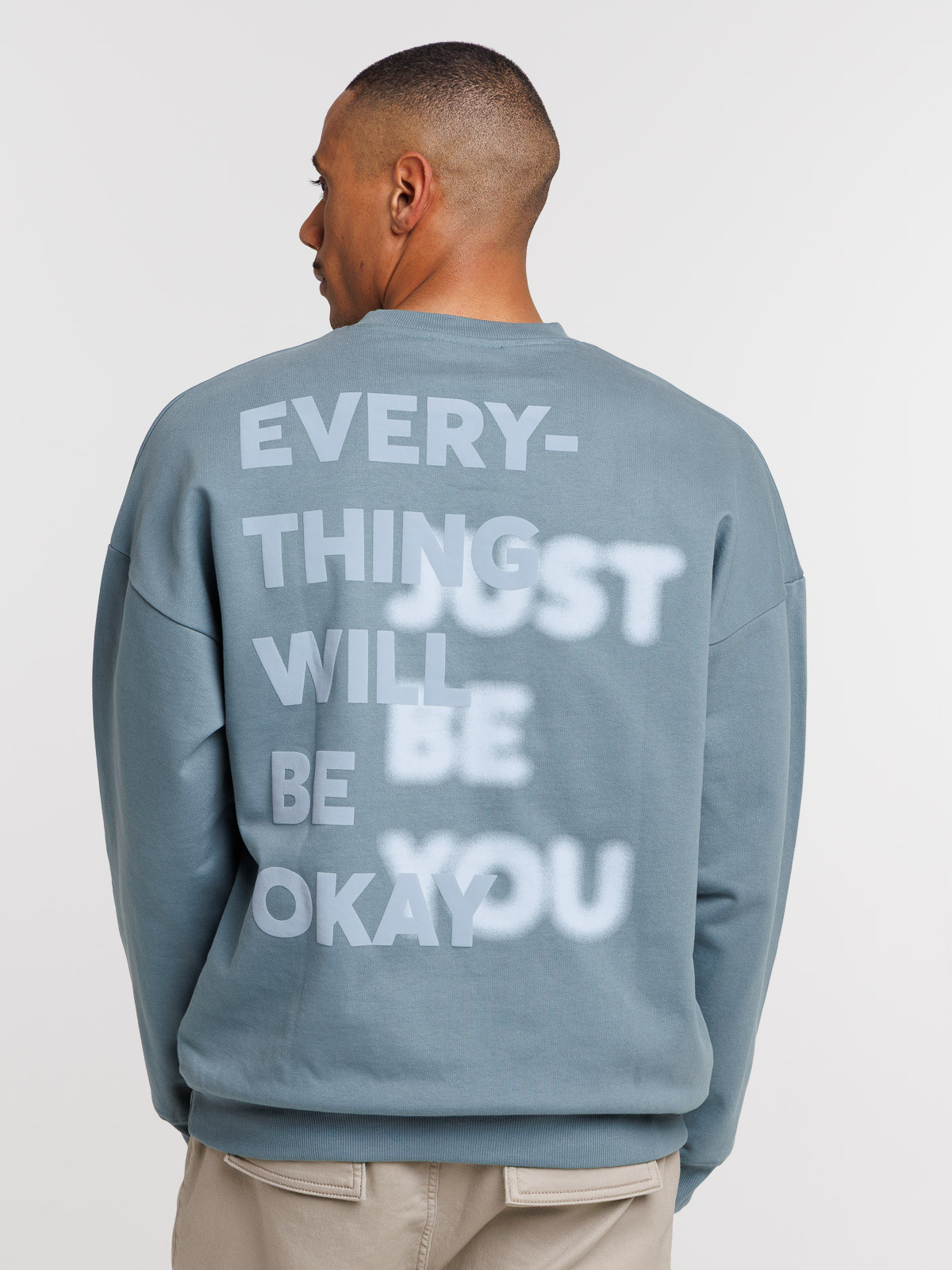 Sweat homme imprimé dos col rond