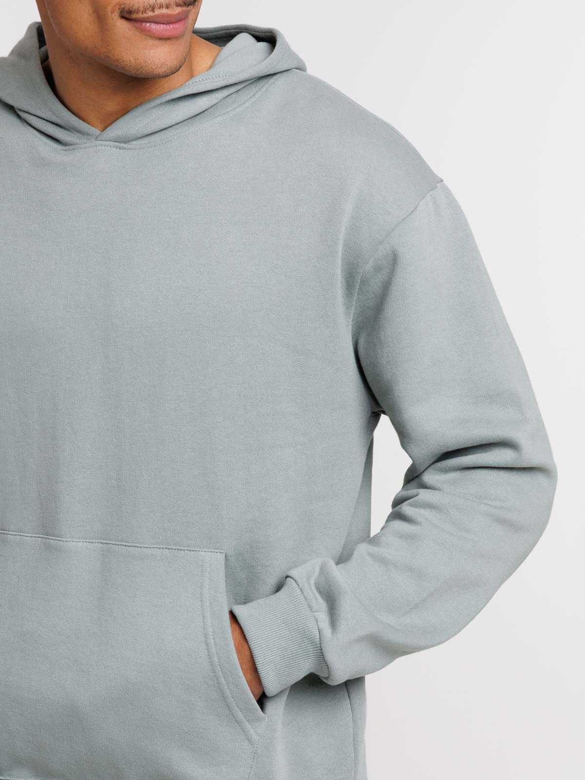 Sweat basique uni à capuche homme