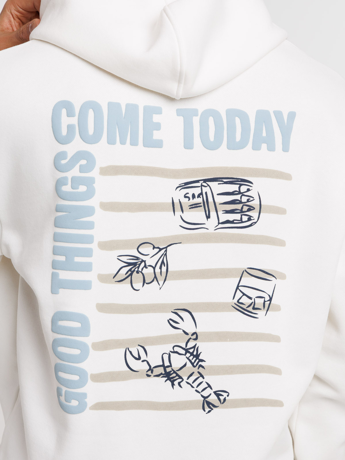 Sweat capuche motif devant et dos homme