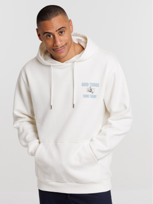 Sweat capuche motif devant...