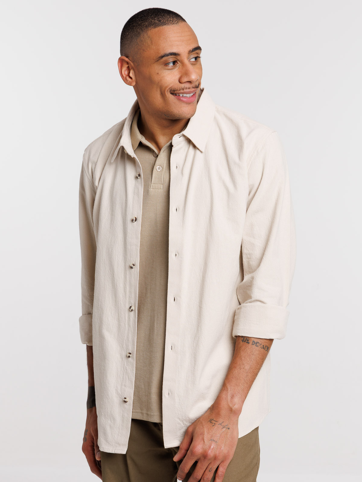 Chemise coloris lin homme