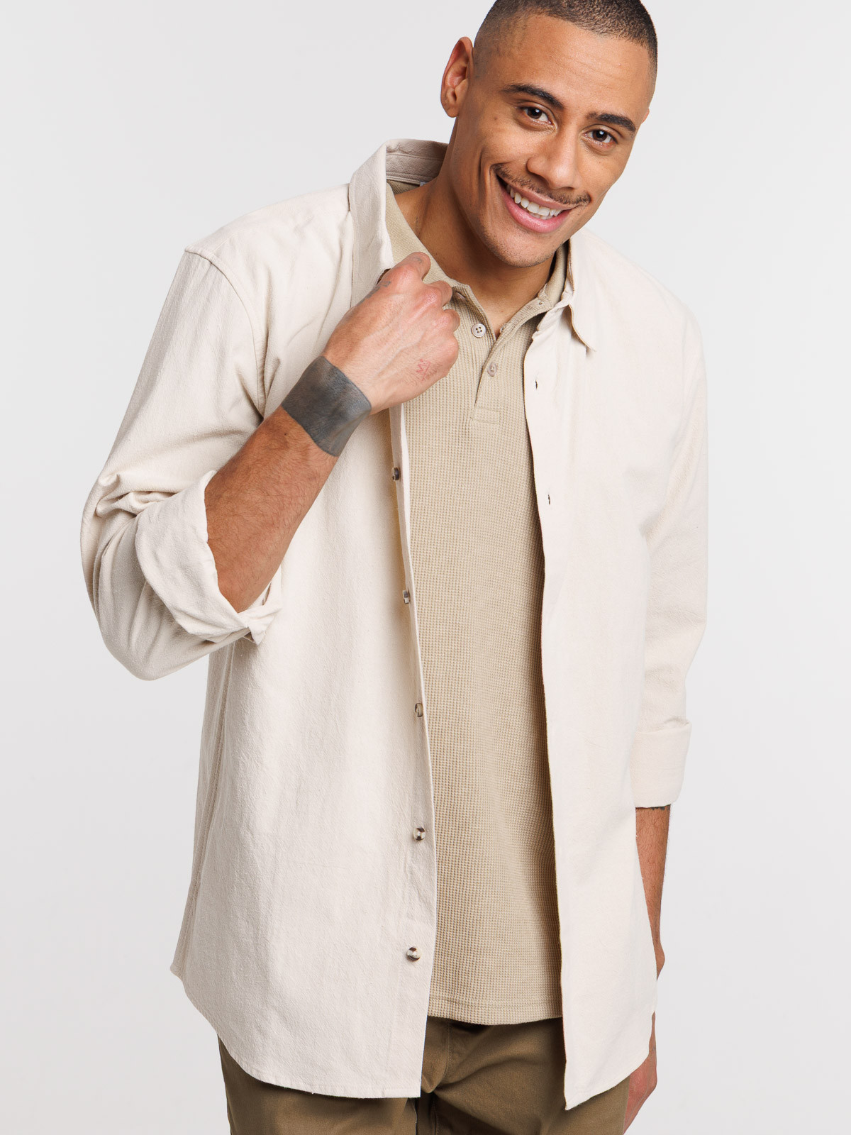 Chemise coloris lin homme