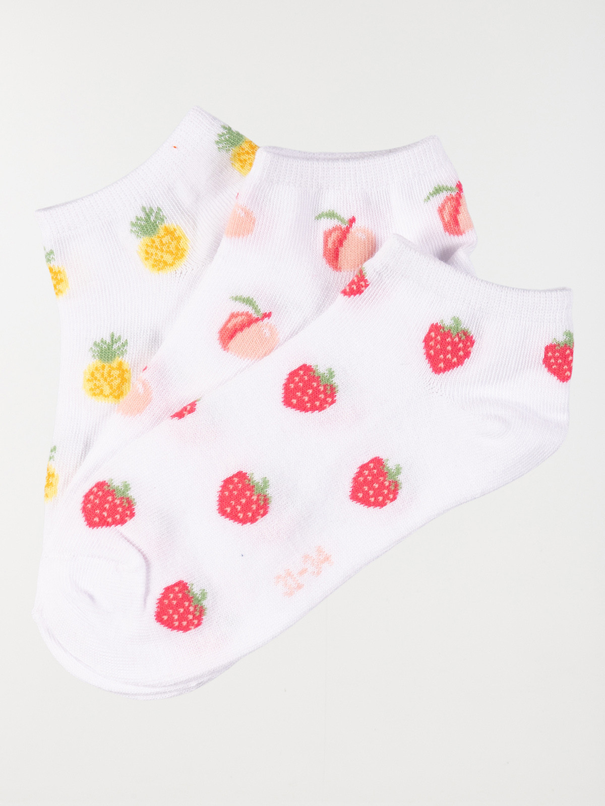 Lot 3 paires chaussettes fruits femme Lot 3 paires chaussettes fruits femme