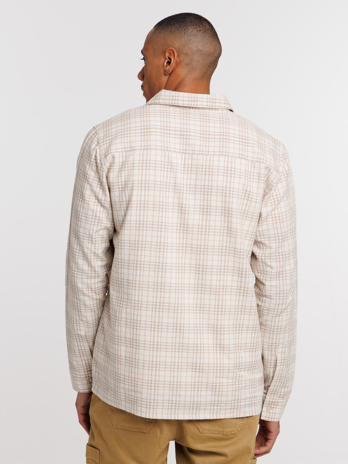 Chemise à carreaux lin homme