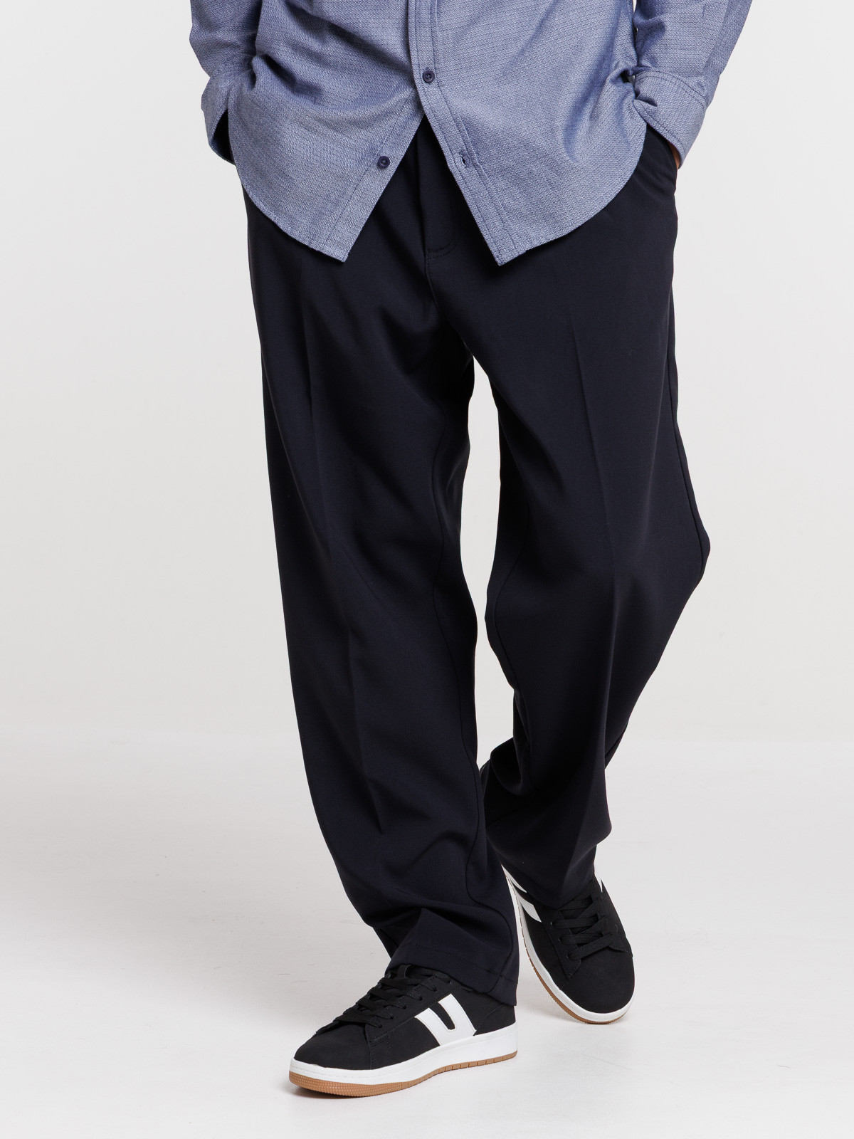 Pantalon ville noir avec passants homme