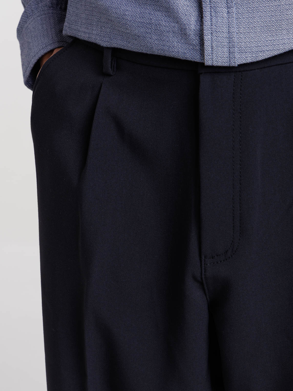 Pantalon ville noir avec passants homme